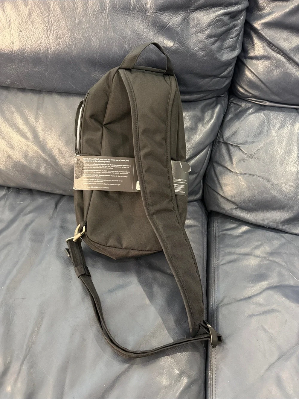 Travelon Black Anti-Theft Sling Bag with Lime Accent